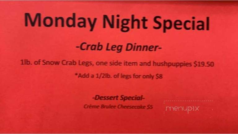 Eastside Bar N' Grill - Greenville, SC menu_pic