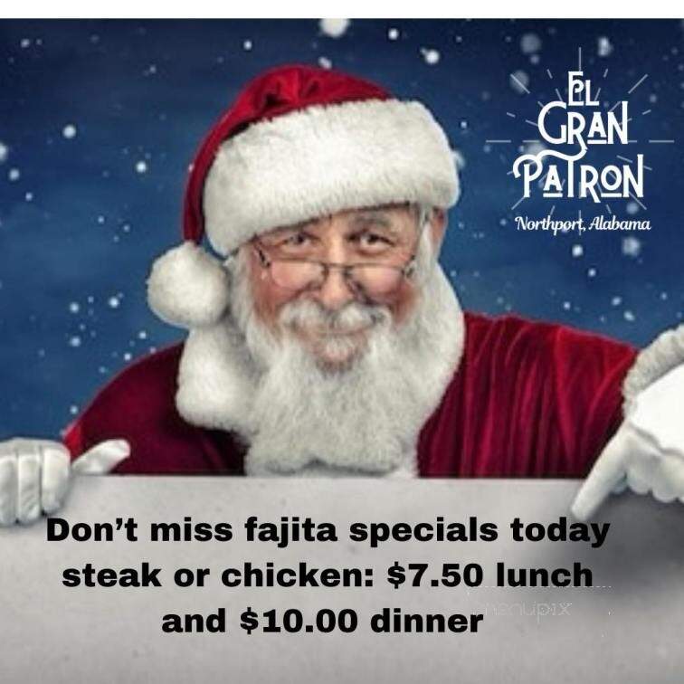 El Gran Patron Mexican Grill - Northport, AL menu_pic