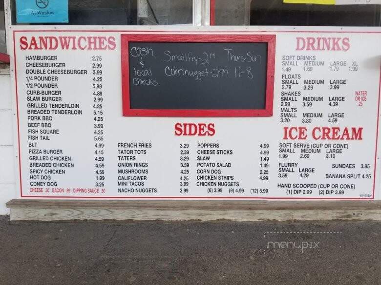 Curb-Ette Drive-In - English, IN menu_pic