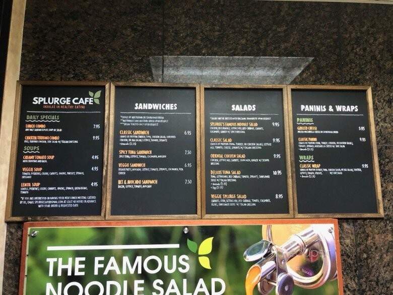 Splurge - Beverly Hills, CA menu_pic