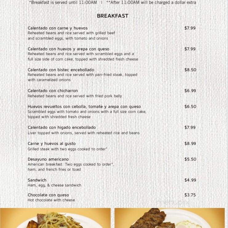 Colombia La Bella - Longwood, FL menu_pic