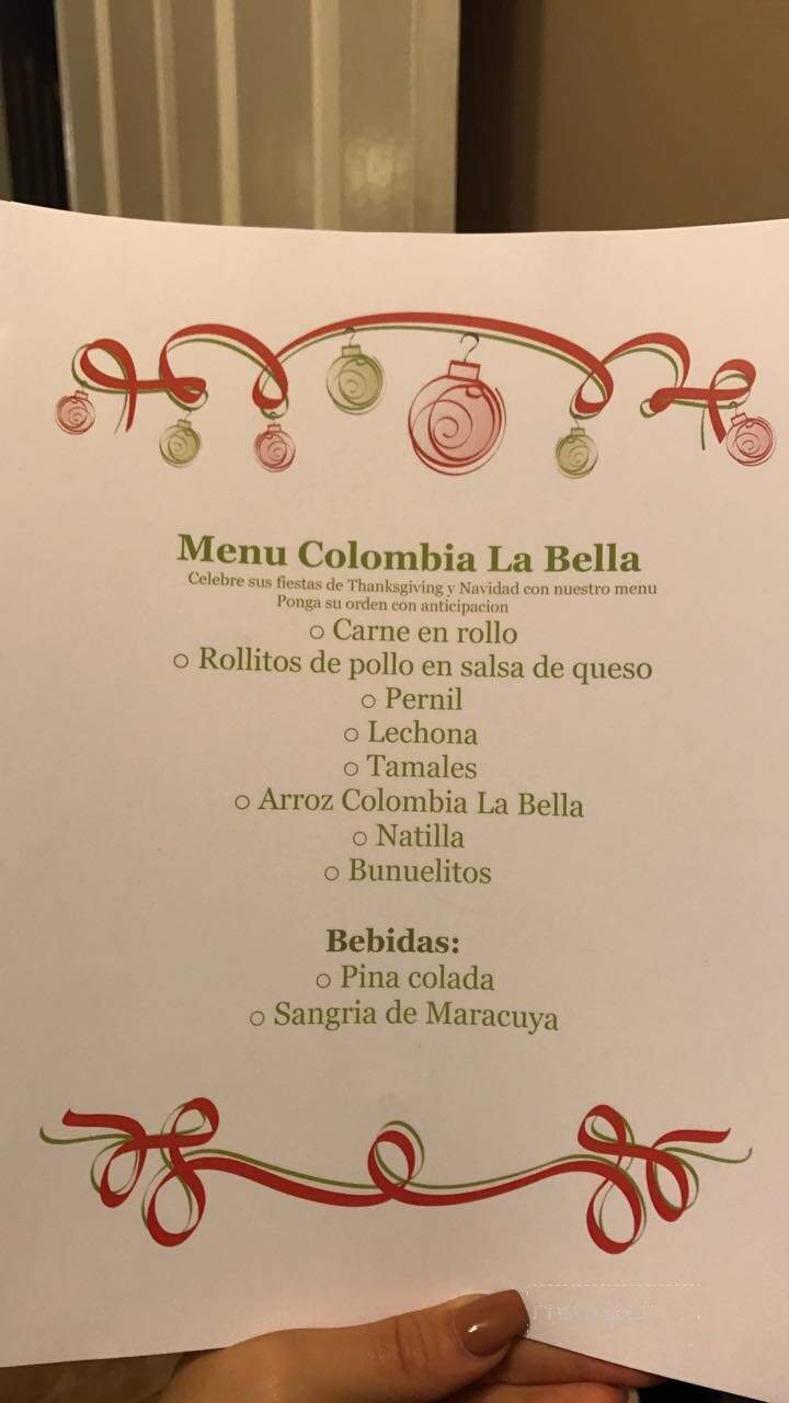Colombia La Bella - Longwood, FL menu_pic
