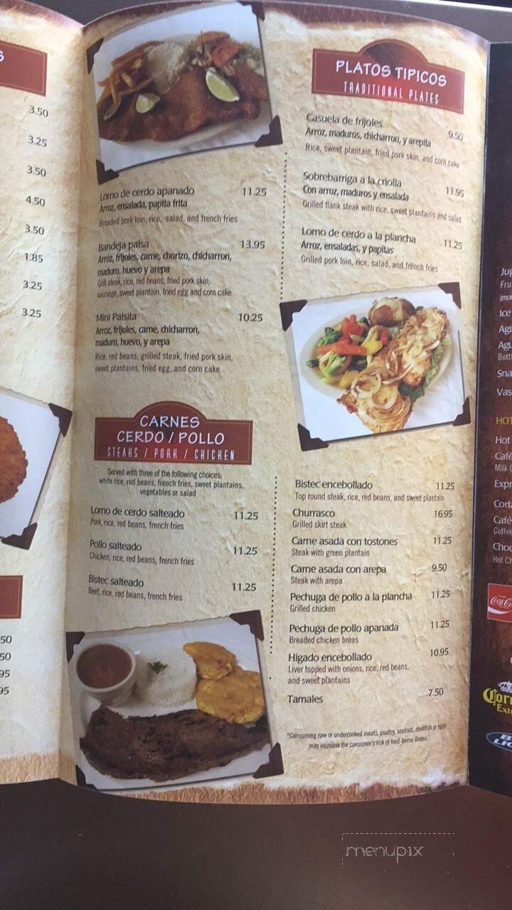 Colombia La Bella - Longwood, FL menu_pic