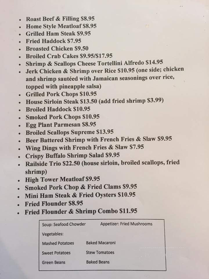 May's Railside Grille - Newport, PA menu_pic