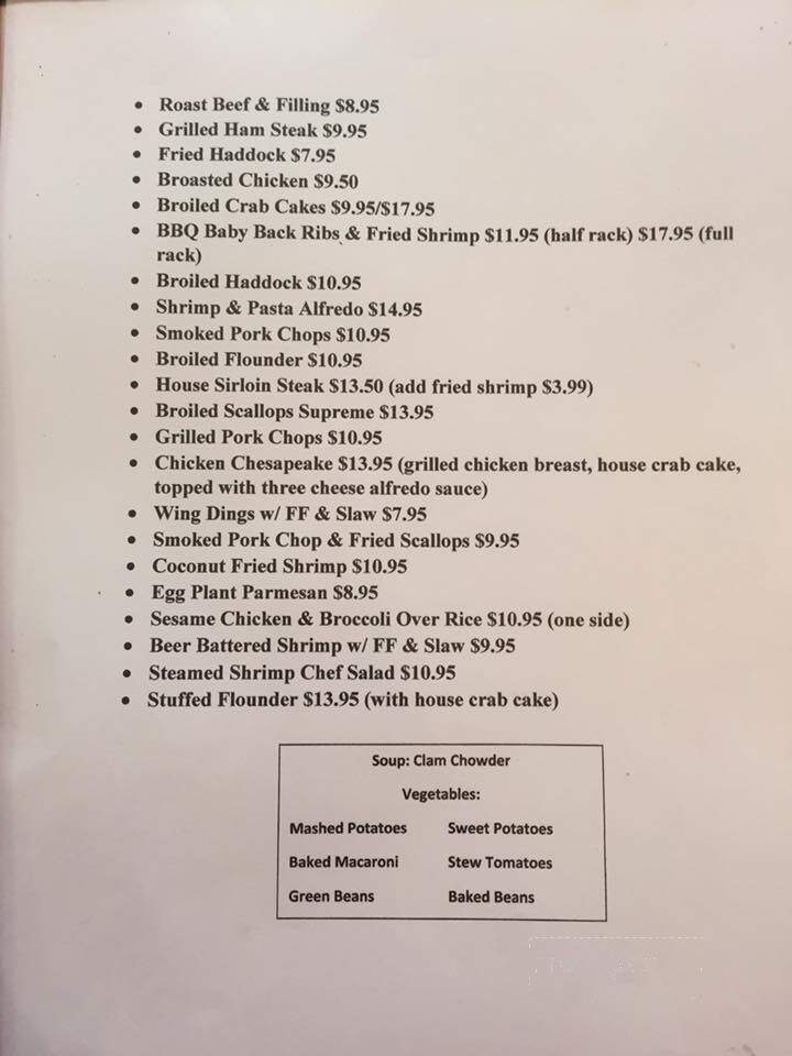 May's Railside Grille - Newport, PA menu_pic