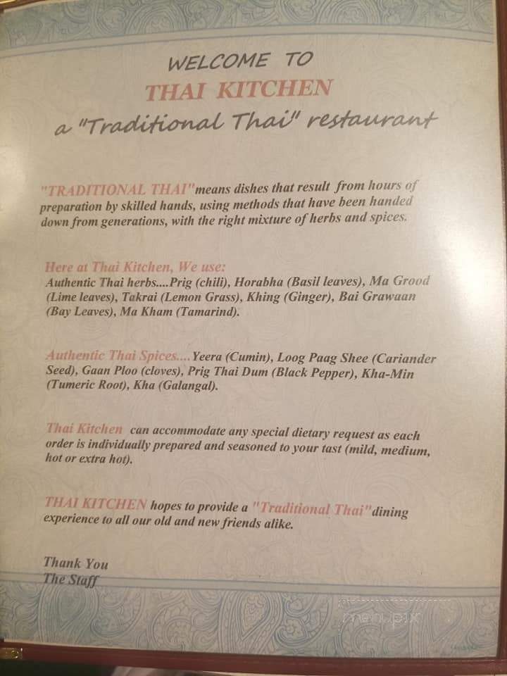 Thai Kitchen - Muncie, IN menu_pic