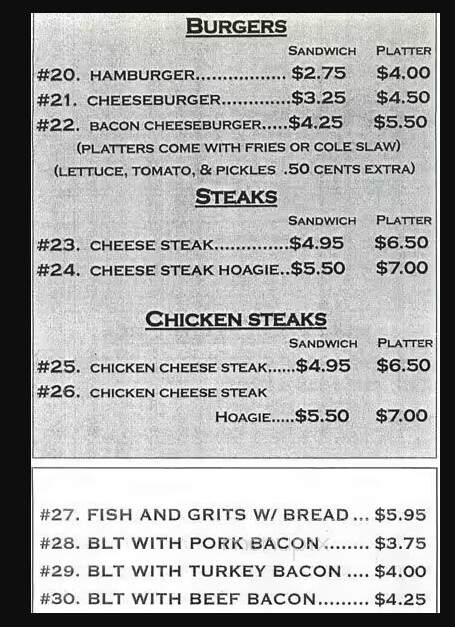 Choice Breakfast & Lunch - Philadelphia, PA menu_pic