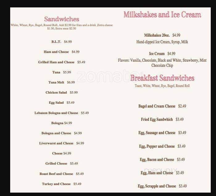 Deli Grove - West Chester, PA menu_pic