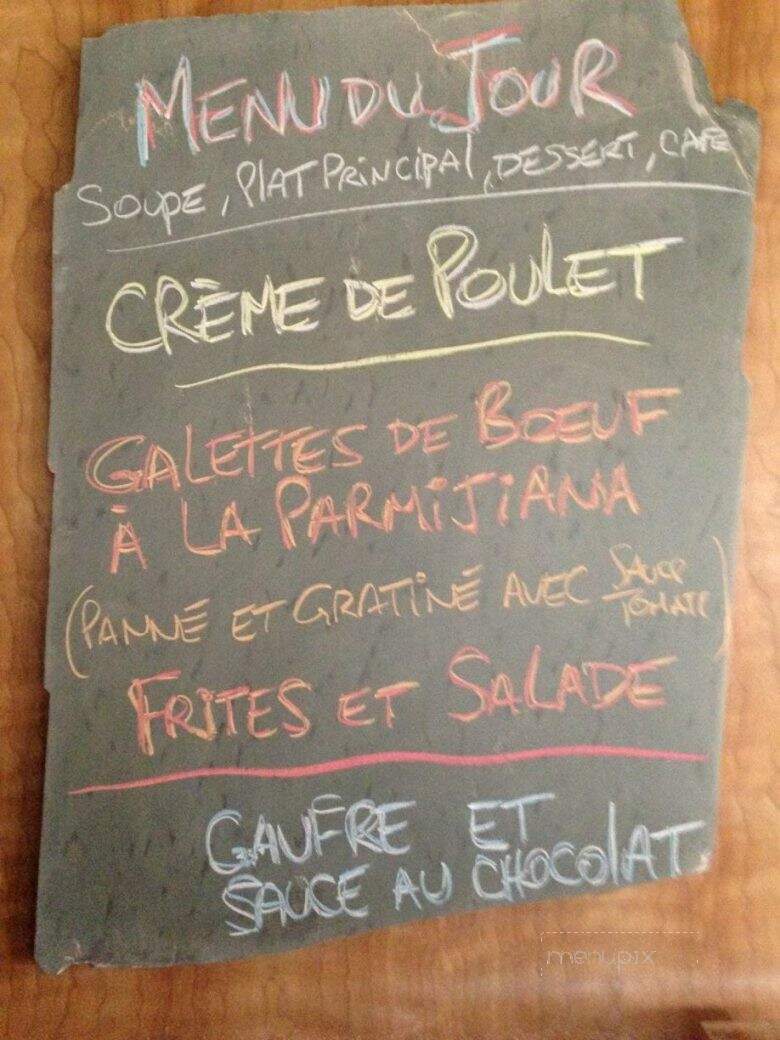 Cantine Du Chef - Saint-Barnabe-Sud, QC menu_pic