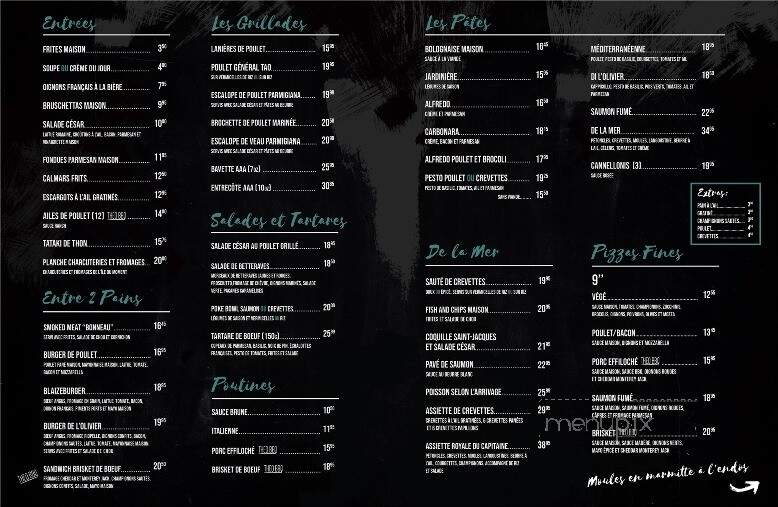 Resto L'Olivier - Montmagny, QC menu_pic