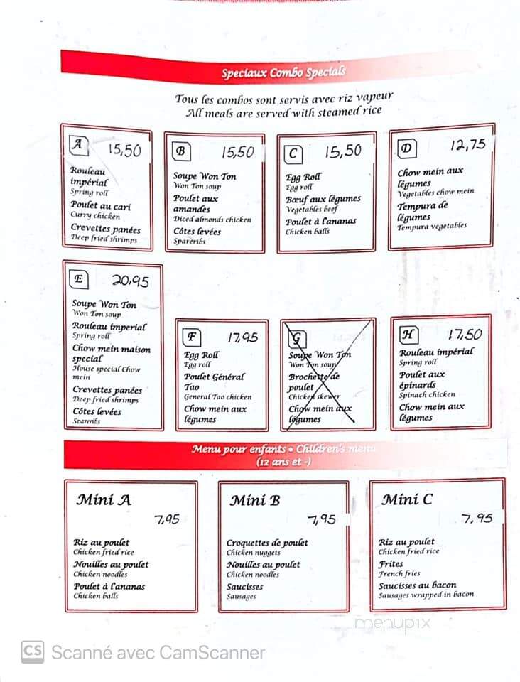 Restaurant Gorgin - Rimouski, QC menu_pic