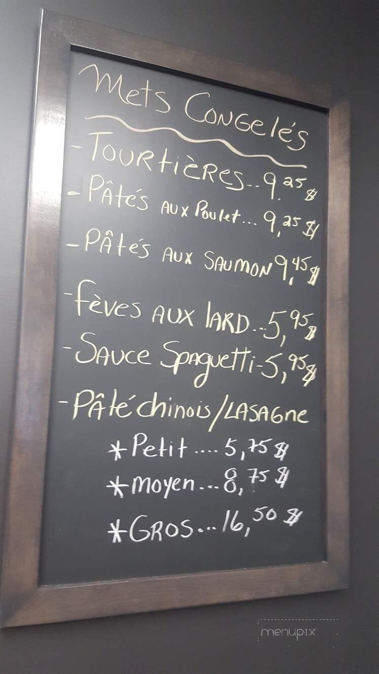 Cafe Cristina - Maniwaki, QC menu_pic