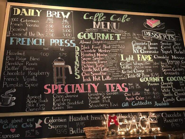 Caffe Cafe - Brooklyn, NY menu_pic