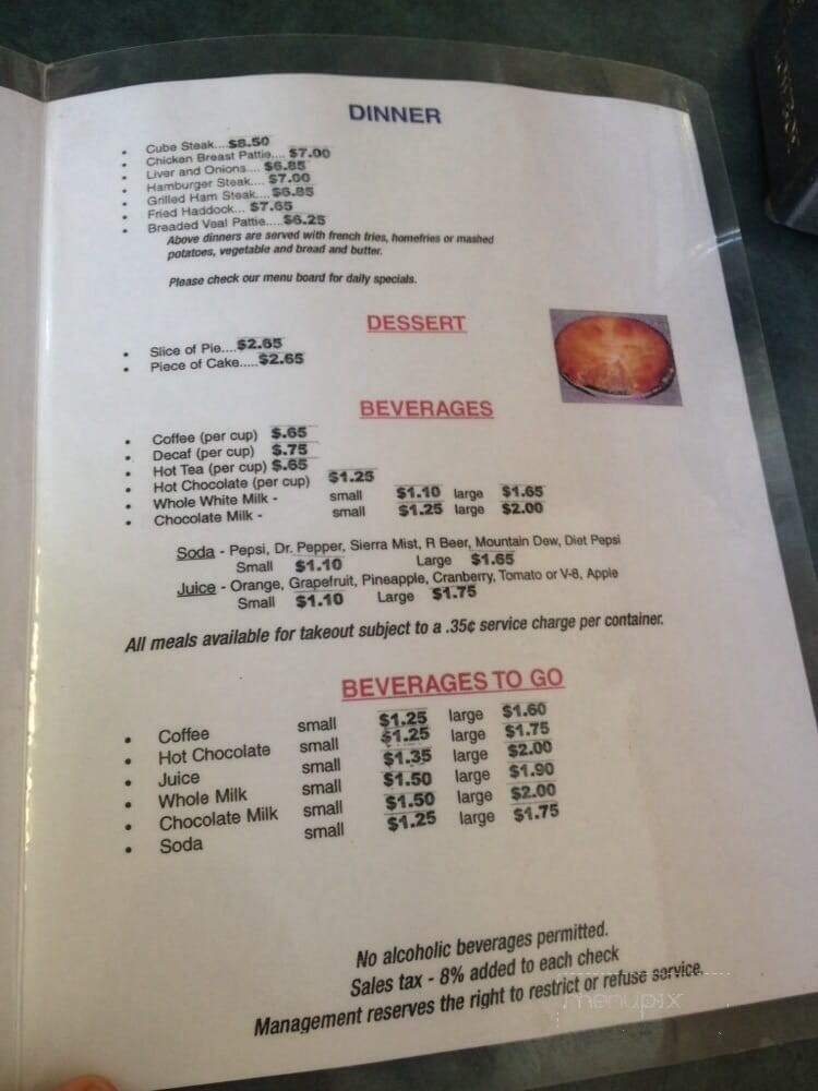 Dan's Place Two - Albany, NY menu_pic