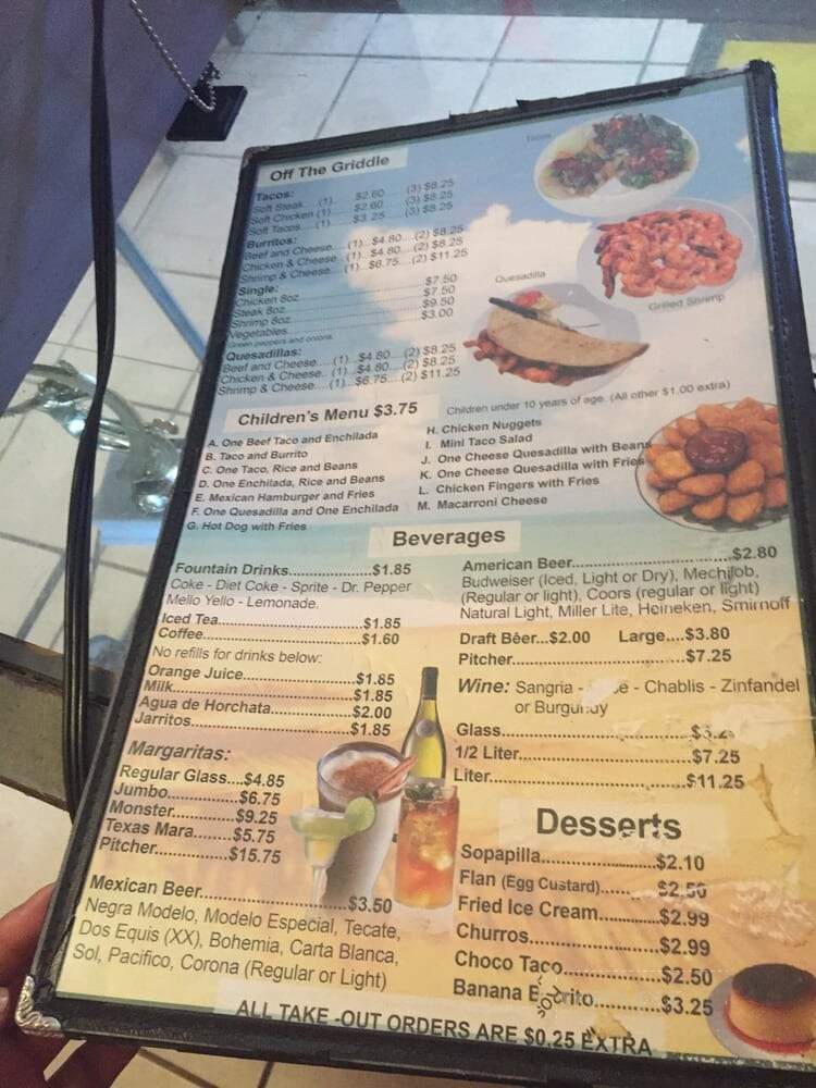Mazatlan Mexican Restaurant - Williamston, NC menu_pic
