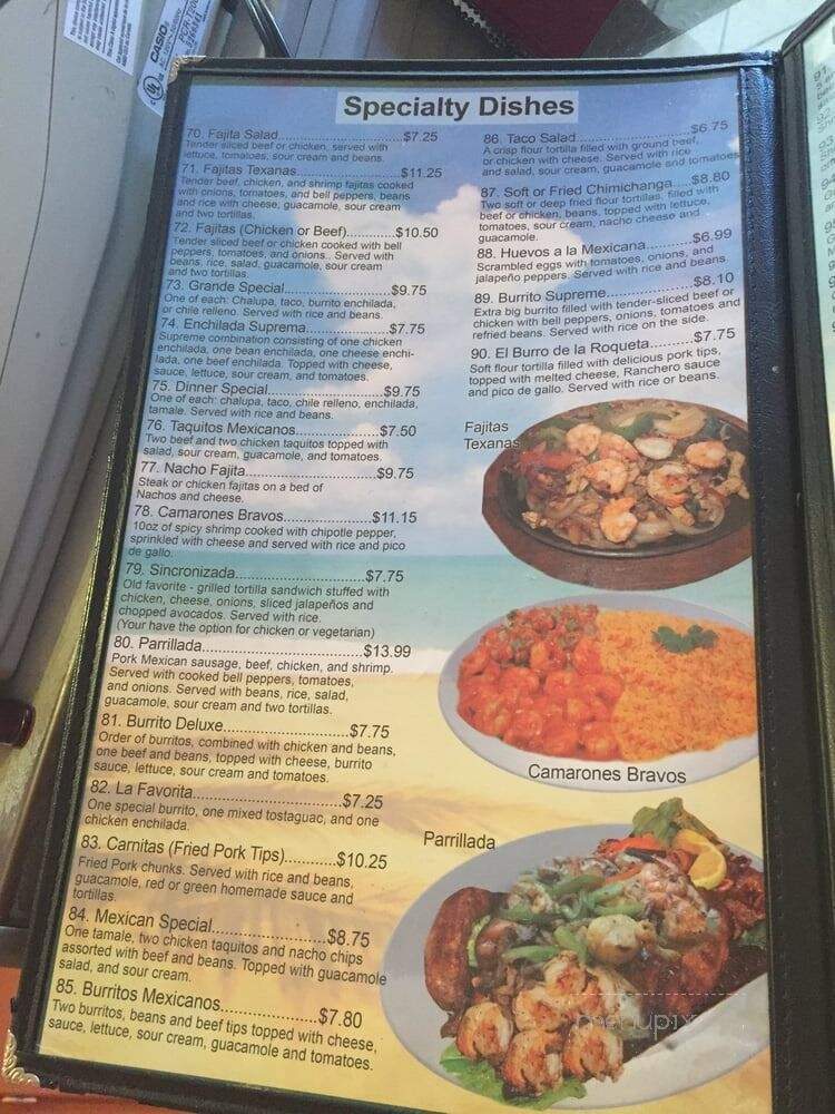 Mazatlan Mexican Restaurant - Williamston, NC menu_pic