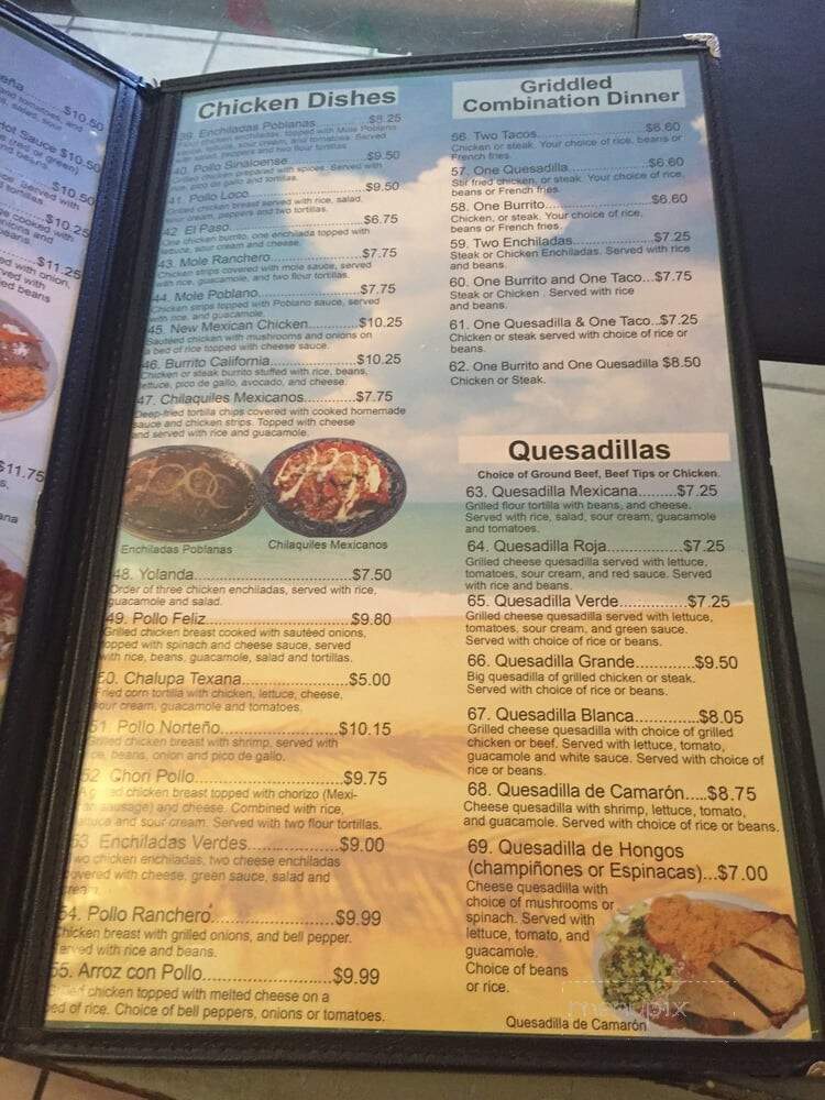 Mazatlan Mexican Restaurant - Williamston, NC menu_pic