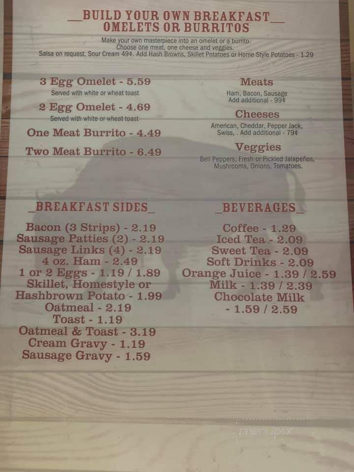 Buffalo Jo's - Pawhuska, OK menu_pic