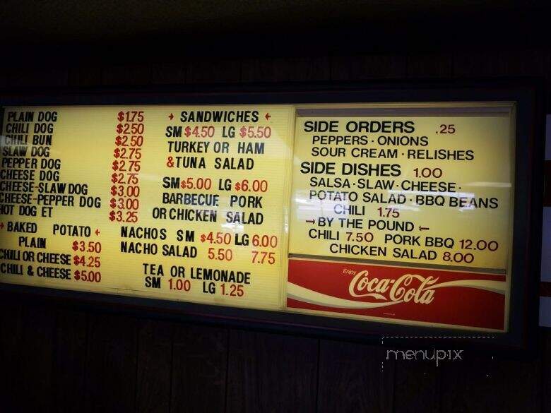 Hot Dog Hut - Kingsport, TN menu_pic