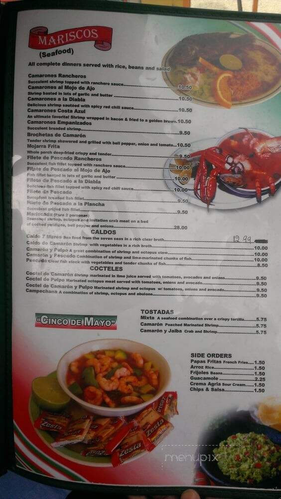 Cinco De Mayo - Long Beach, CA menu_pic