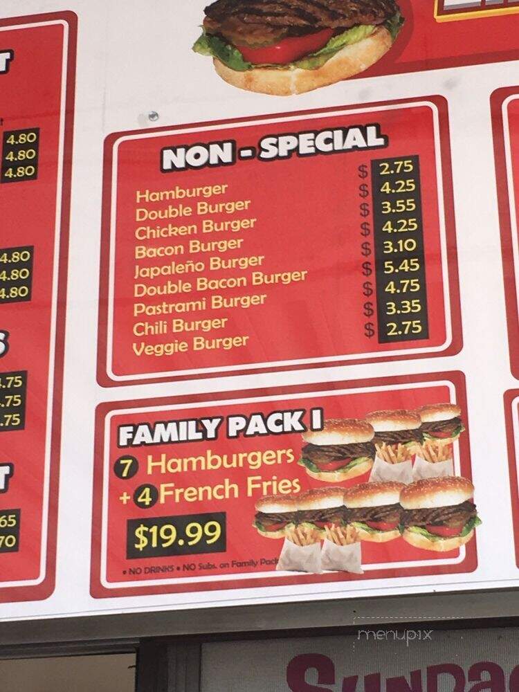 Linda's Burger - Baldwin Park, CA menu_pic