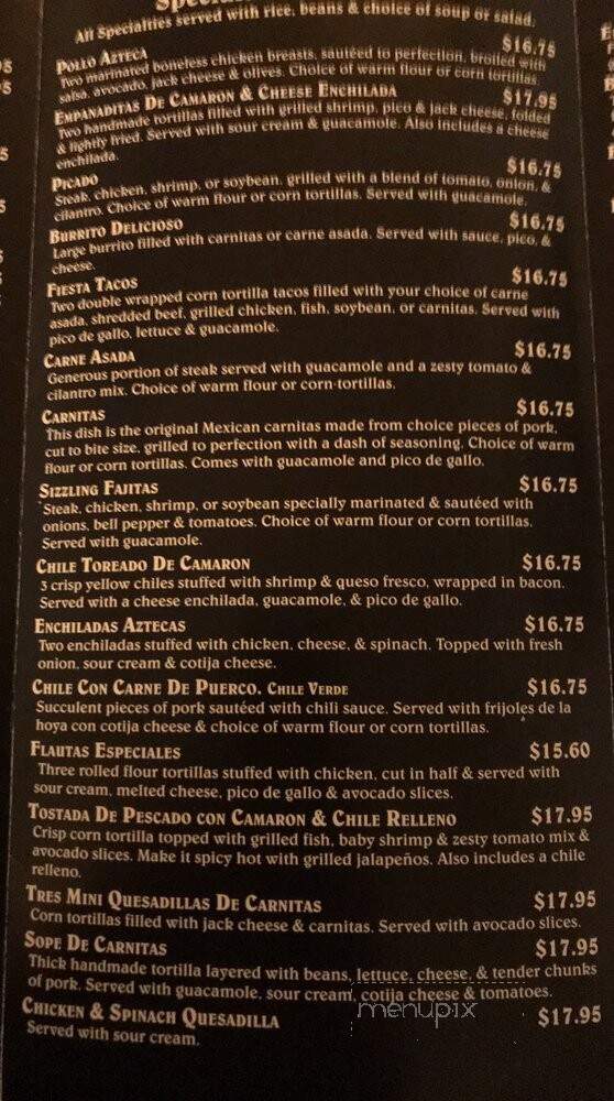 Mexican Kitchen - Riverside, CA menu_pic