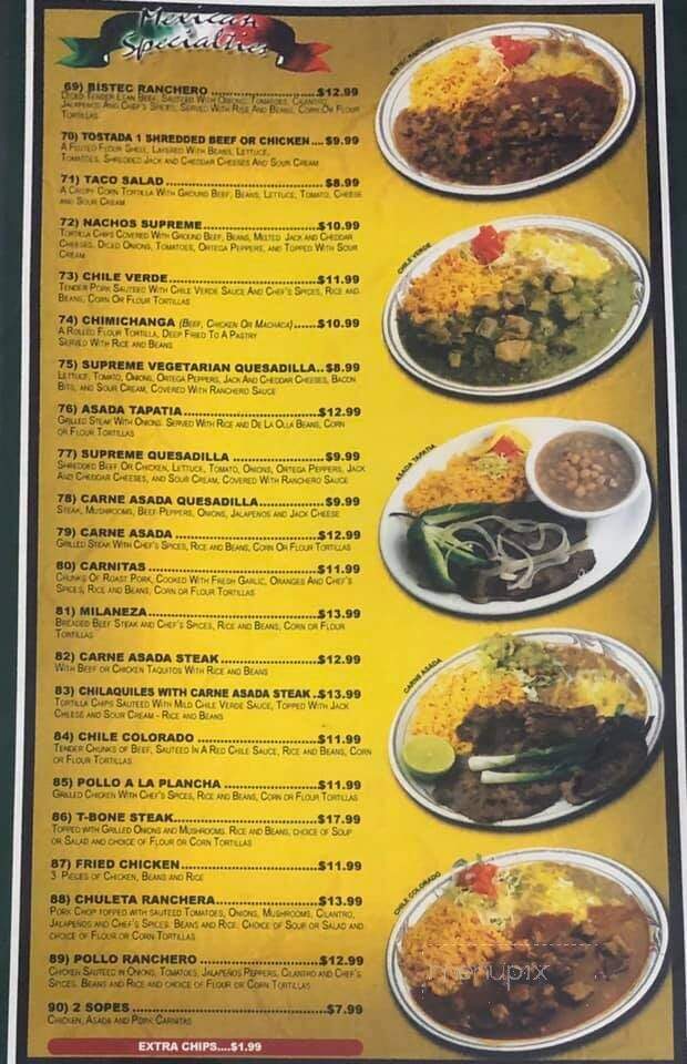 El Jalapeno - Hemet, CA menu_pic