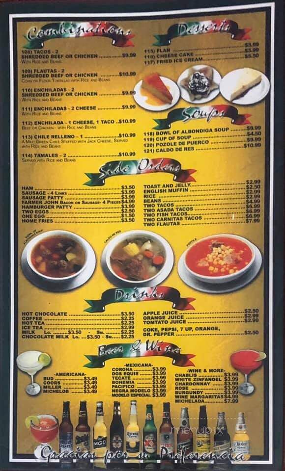 El Jalapeno - Hemet, CA menu_pic