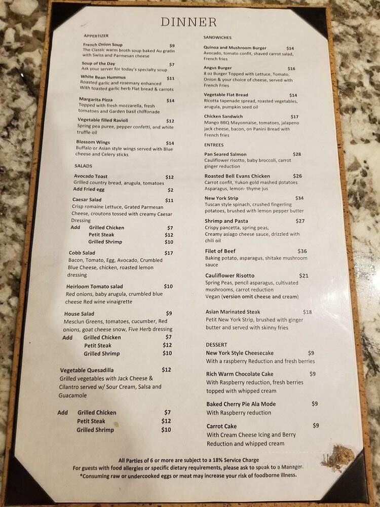 Blossom Restaurant - East Brunswick, NJ menu_pic