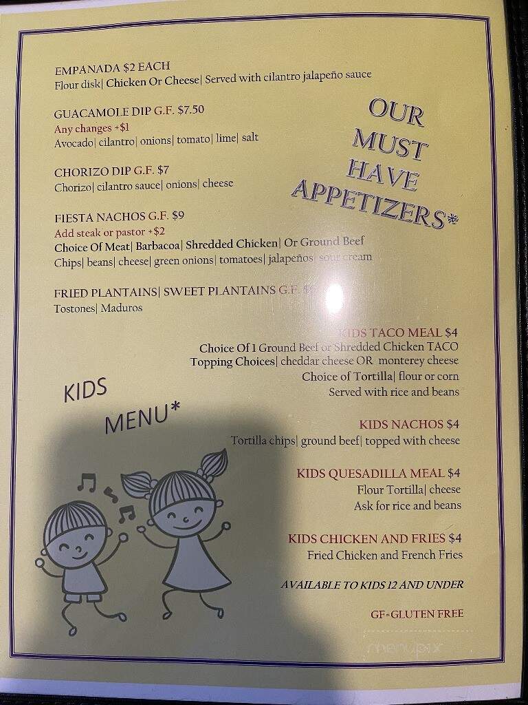 Mexic103 Mexican Restaurant - Cudahy, WI menu_pic
