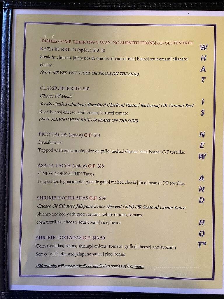 Mexic103 Mexican Restaurant - Cudahy, WI menu_pic
