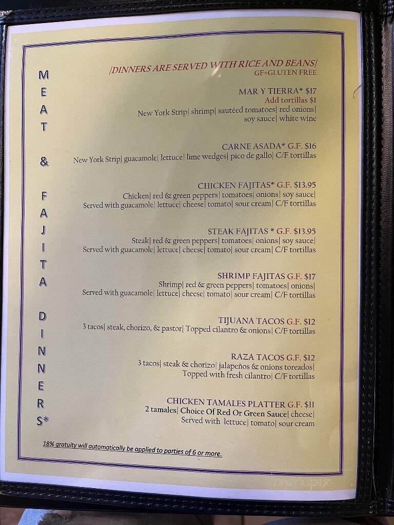 Mexic103 Mexican Restaurant - Cudahy, WI menu_pic