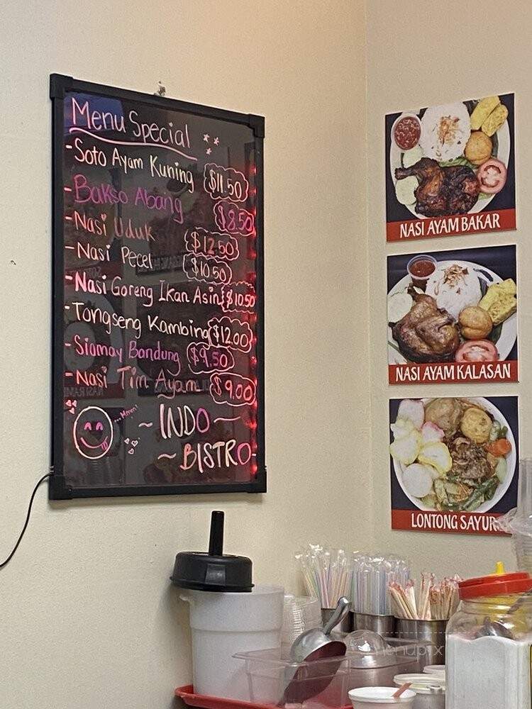 Indo Bistro - West Covina, CA menu_pic