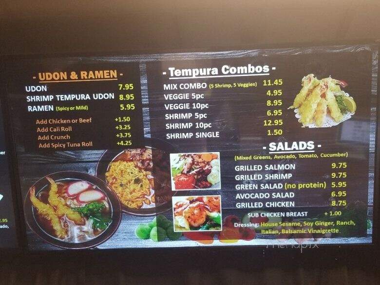 Spin Sushi & Teriyaki - La Habra, CA menu_pic