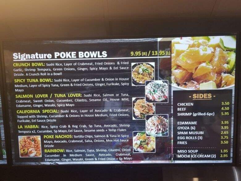 Spin Sushi & Teriyaki - La Habra, CA menu_pic