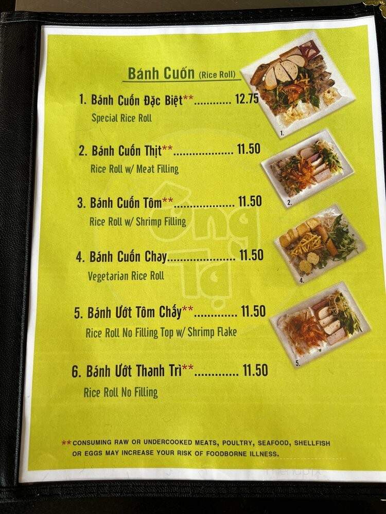 Banh Cuon Bun Moc Ong Ta - San Jose, CA menu_pic