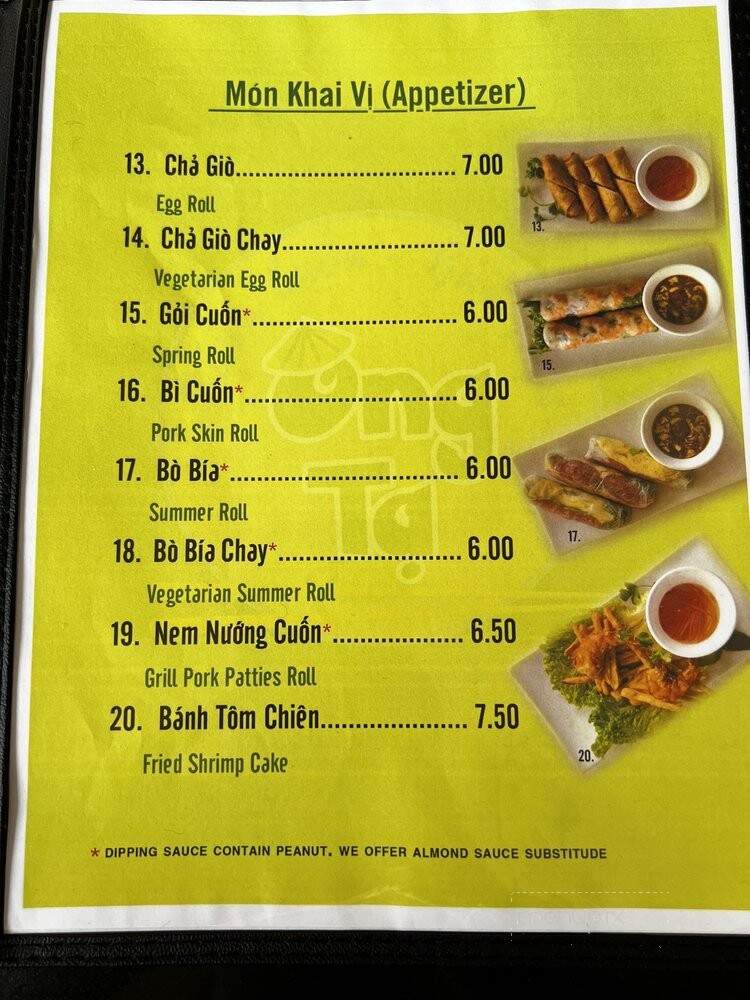 Banh Cuon Bun Moc Ong Ta - San Jose, CA menu_pic