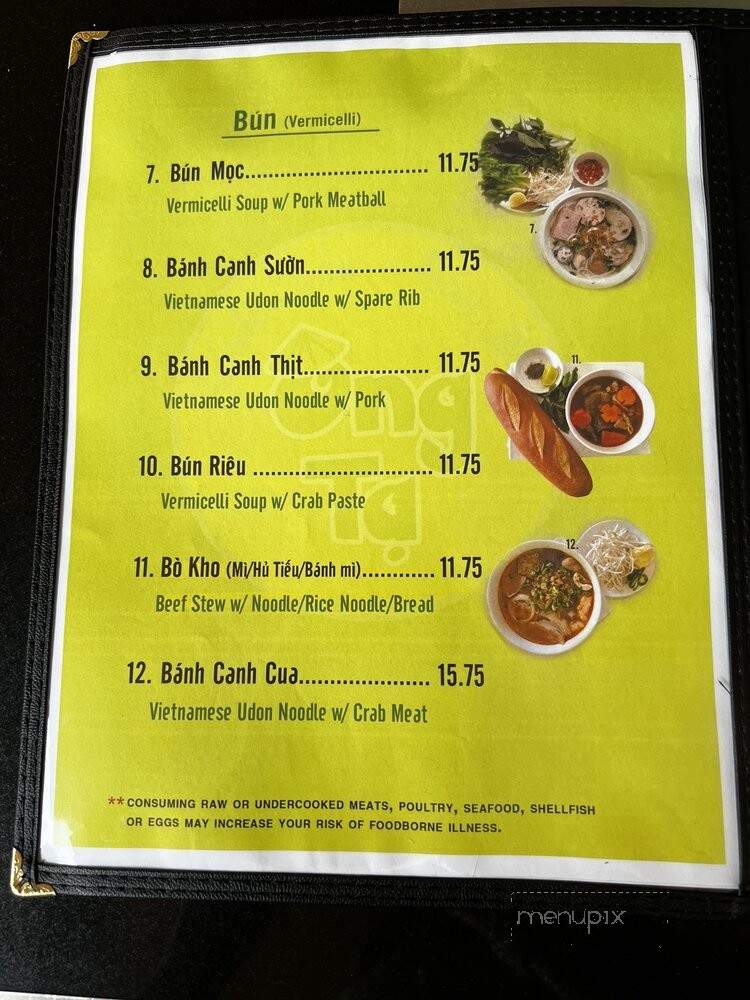 Banh Cuon Bun Moc Ong Ta - San Jose, CA menu_pic