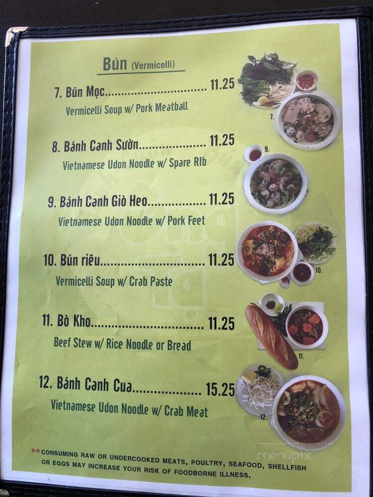 Banh Cuon Bun Moc Ong Ta - San Jose, CA menu_pic