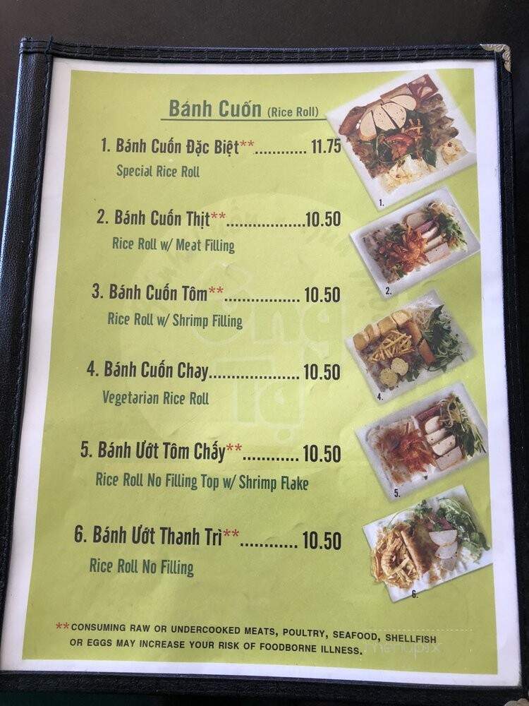 Banh Cuon Bun Moc Ong Ta - San Jose, CA menu_pic