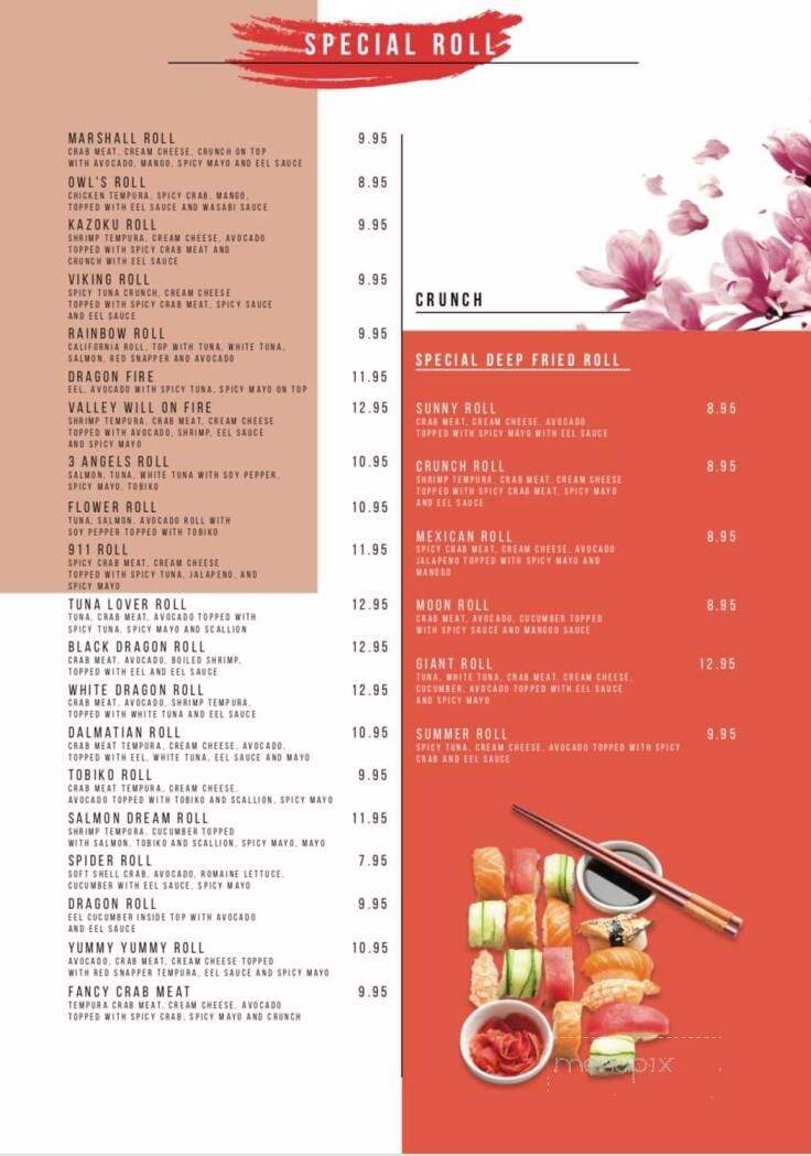 Kazoku Hibachi And Sushi Bar - Marshall, MO menu_pic
