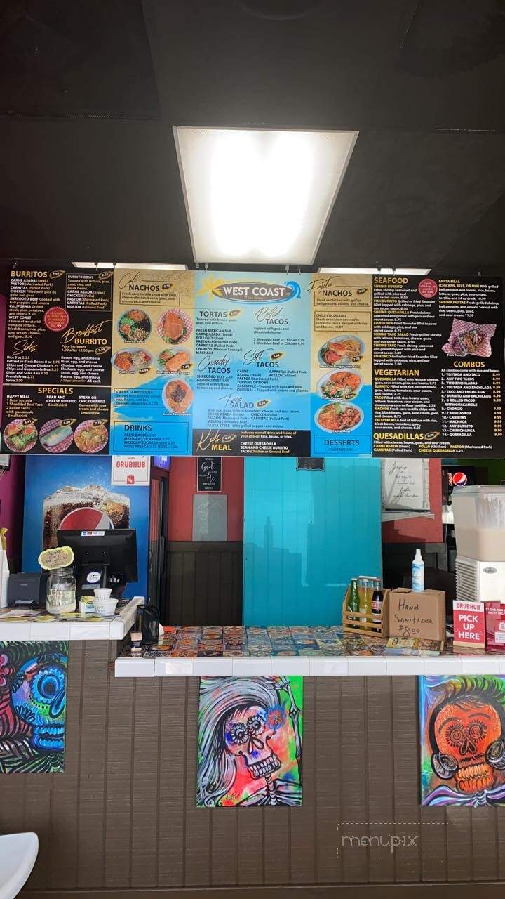 West Coast Taco Shop - Franklin, TN menu_pic