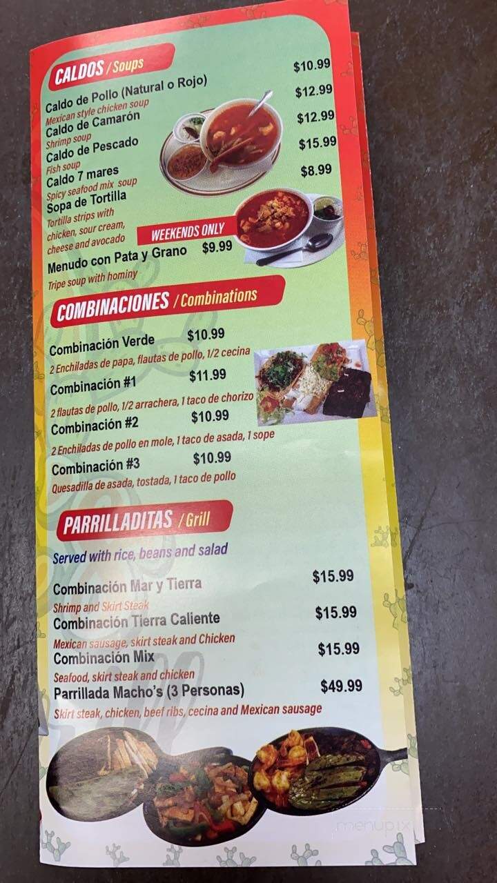 Macho's Grill - Forest Park, IL menu_pic
