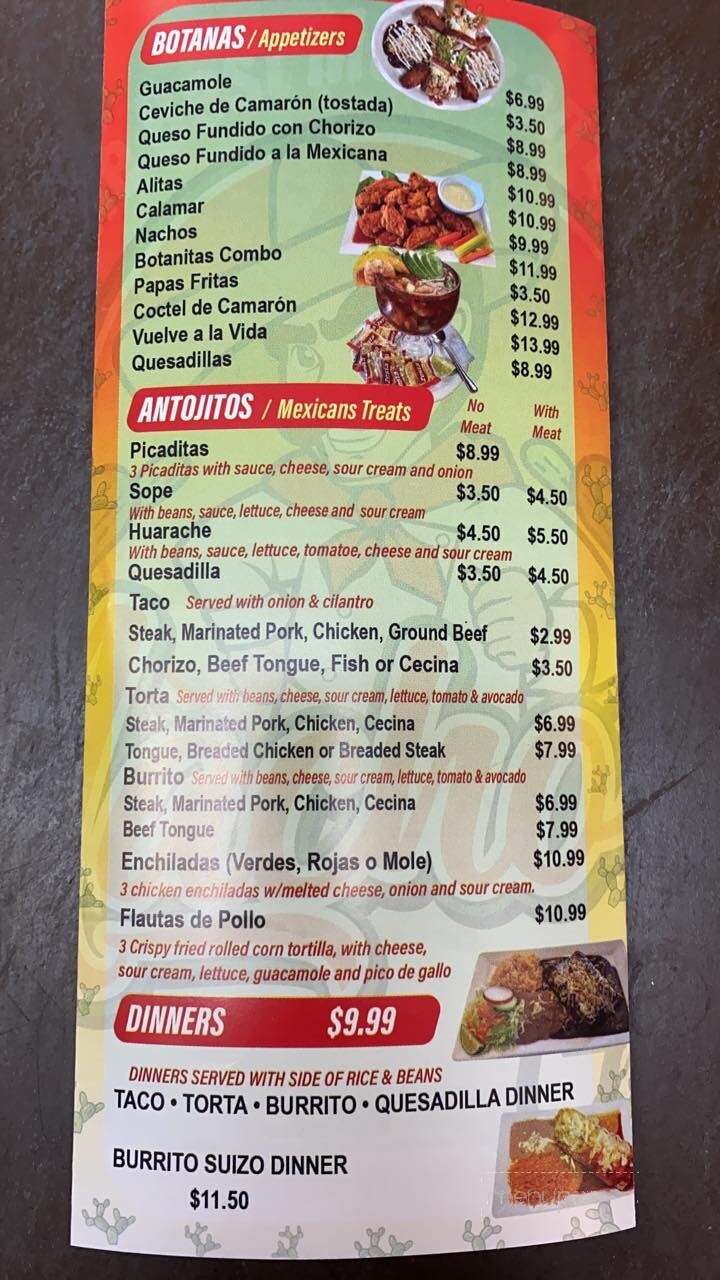 Macho's Grill - Forest Park, IL menu_pic
