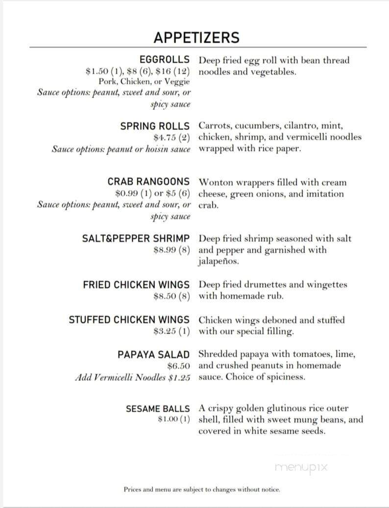 PhoComa - Green Bay, WI menu_pic
