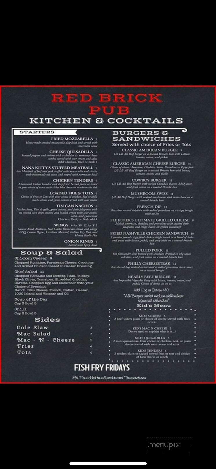 Red Brick Pub - Seneca Falls, NY menu_pic
