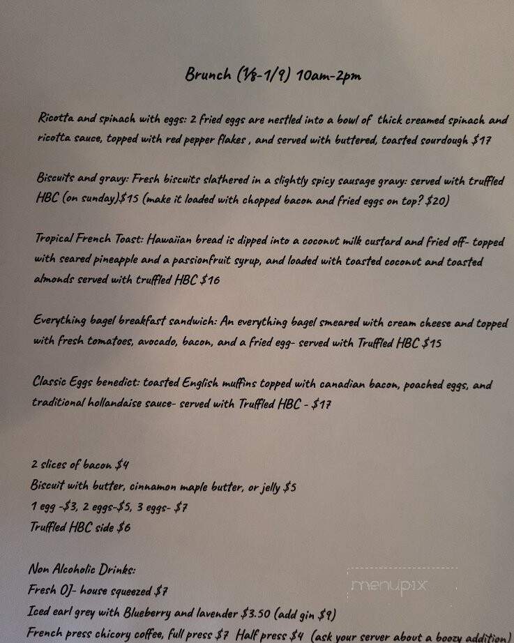 Cafe de Fae - Paducah, KY menu_pic