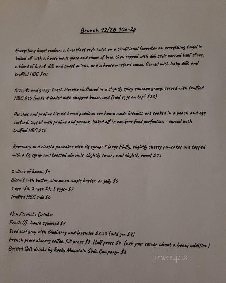 Cafe de Fae - Paducah, KY menu_pic