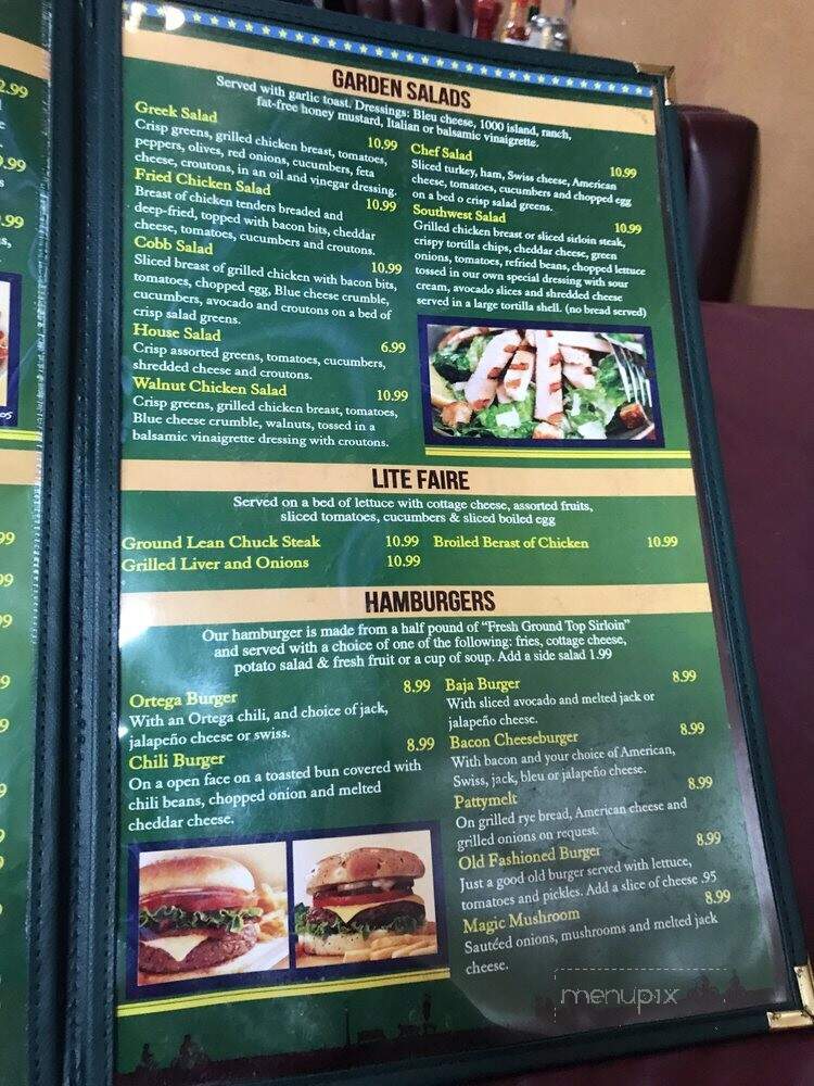 Menu of Sunset By the Park in Chula Vista, CA 91910