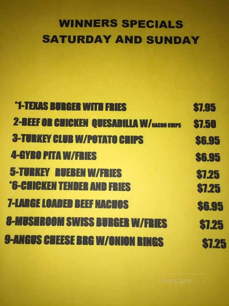 Winner's Bar and Grill - Clinton Township, MI menu_pic